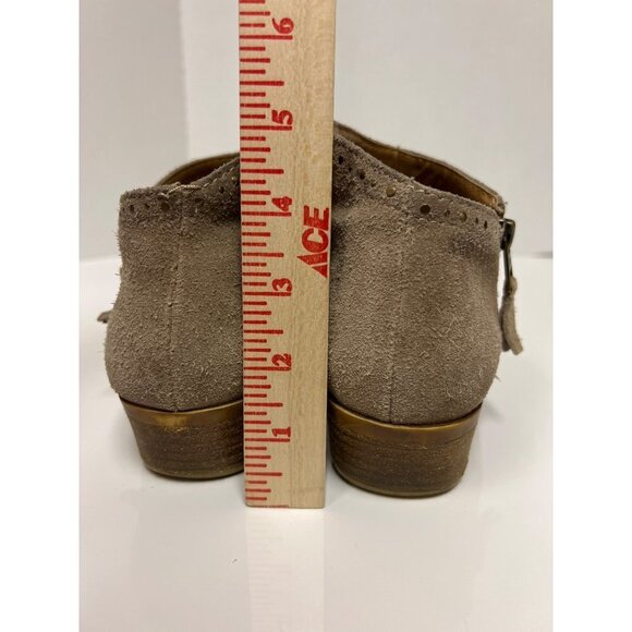 Lucky Brand Leather Benna Tan Ankle Boot Bootie Slip On Size 6.5 Women's - Picture 7 of 10